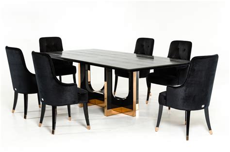 Shop now for our low price guarantee and expert service. A&X Padua Modern Large Black Crocodile & Rosegold Dining Table