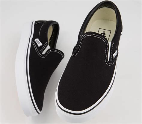 Vans Classic Slip On Shoes Black White Unisex Sportschuhe