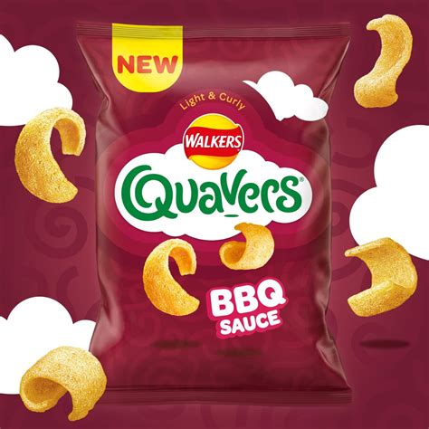 Walkers Quavers Bbq Sauce Multipack Snacks Crisps 6 Per Pack Zoom