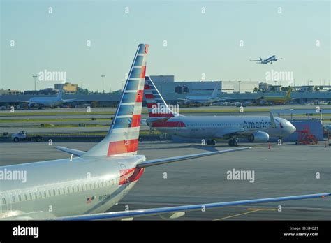 American Airlines Aa Airplanes At The Miami International Airport