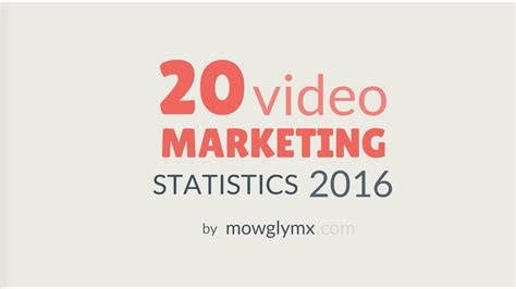 20 Video Marketing Statistics 2016 Animated Infographics Youtube