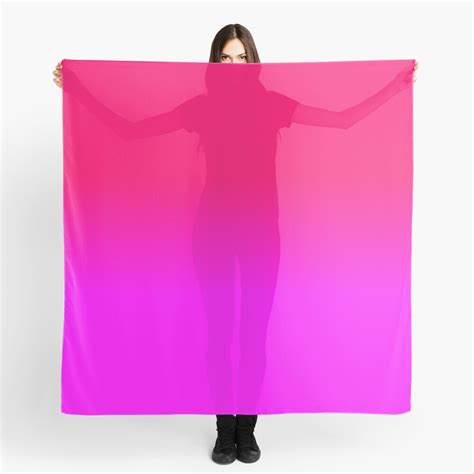 Hot Pink And Neon Pink Ombre Shade Color Fade Scarf For Sale By
