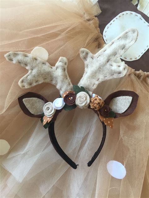 The antlers came with glitter on them and i sealed the glitter with gloss mod podge because on one wants glitter in their eyes. Bambi diy costume felt headband deer antler | Diy baby costumes, Deer costume diy, Diy costumes kids