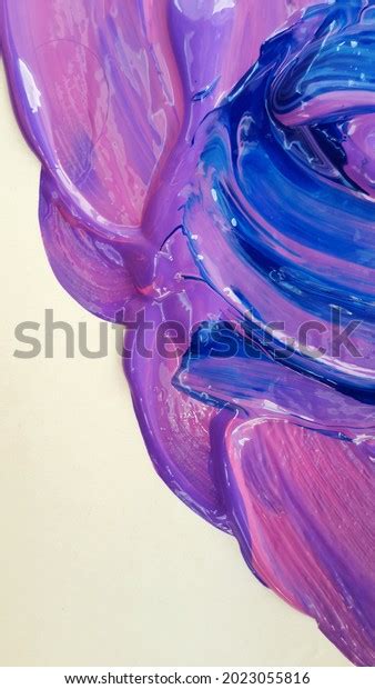 Abstract Blue Purple Paint Acrylic Background Stock Photo 2023055816