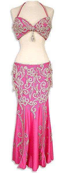hot pink egyptian bra and skirt belly dance costume in stock at belly dance