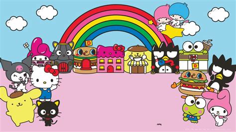 Hello Kitty Zoom Background 1024x576 Download Hd Wallpaper