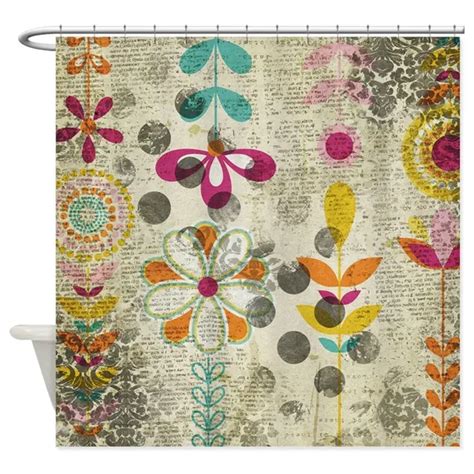 Bohemian Boho Flowers Decorative Fabric Shower Curtain Bath Products