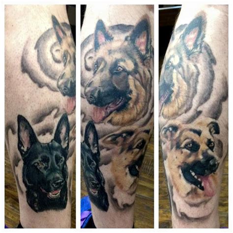 Most of the coats of arms have the black eagle on top of a golden banner. Finished German Shepherd Portrait. Deft Tattoo Studio ...