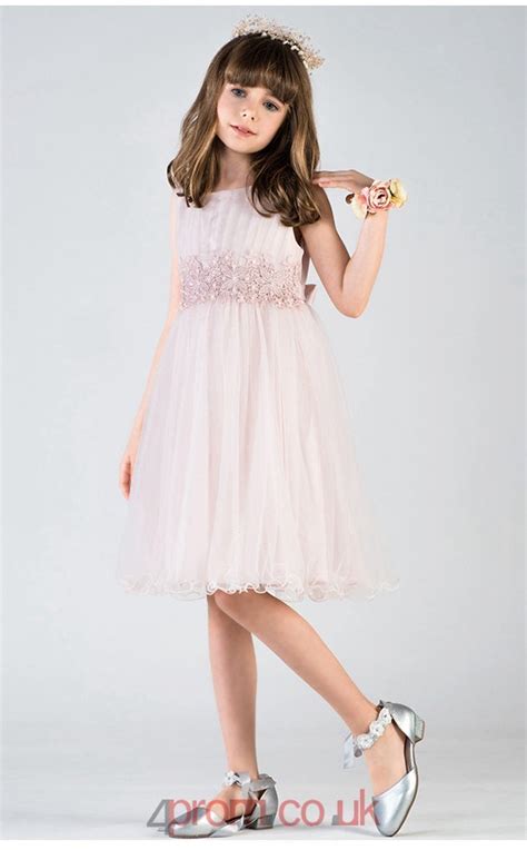 Chic Kids Girls Pink A Line Prom Dress Ach008 Uk