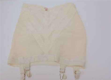 Vintage 1960s Ivory Playtex Girdle Skirt With Garters Waist 25 Etsy