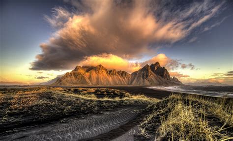 Morning Light At Vestrahorn Vacation Places Iceland Clouds