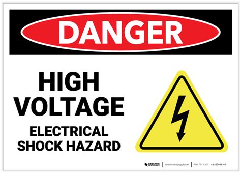 Danger High Voltage Sign Printable Web Ready Made Free To Download And