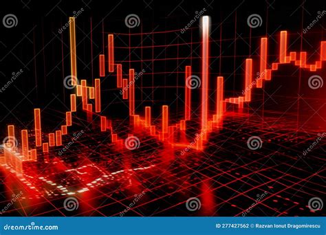 Financial Crisis. an Illustration of a Red Chart Depicting a Recession