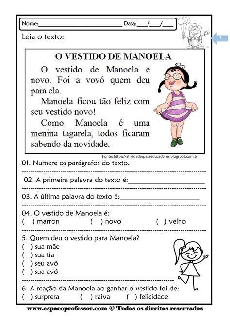 Texto Para Leitura 2 Ano Com Interpretação Edulearn