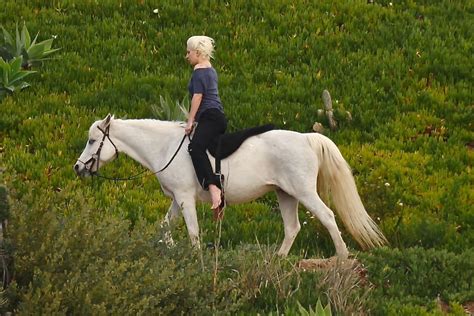 Lady Gaga Riding A Horse In Malibu January 2016