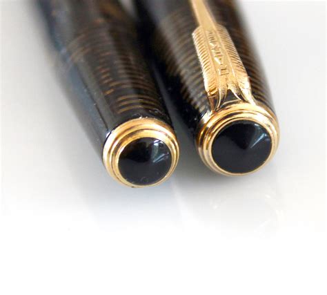 Restored 1940 Parker Vacumatic Double Jewel Golden Pearl Celluloid