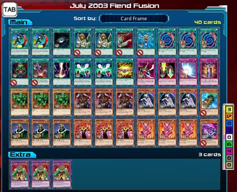 Fun With Yu Gi Oh July 2003 Format Deck Fiend Fusion