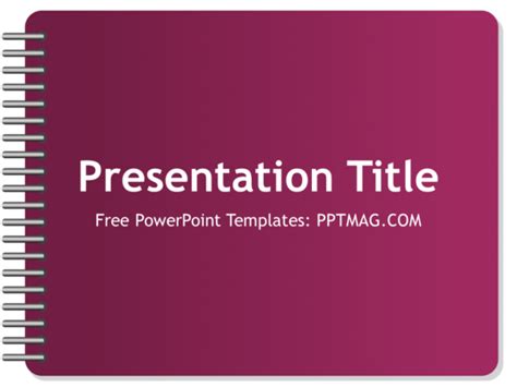 Free Notebook Powerpoint Template Pptmag