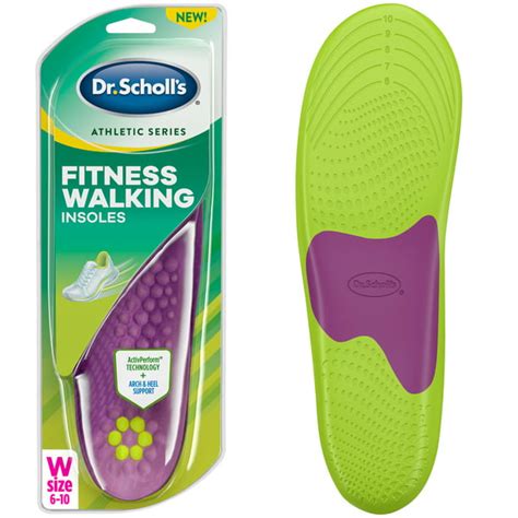 Dr Scholls Fitness Walking Insoles For Women 6 10 Inserts To Reduce