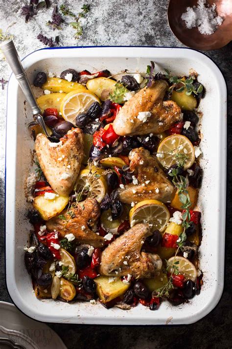 Dinner ideas with chicken & cream of mushroom. Easy Baked Chicken Dinner - Greek Lemon Chicken with Veggies