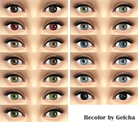 Default Eye Colours By Gelcha Emily Cc Finds