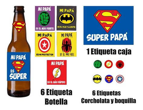 Digital Etiquetas Cerveza Dia Del Padre Cumpleaños Fiesta Meses Sin