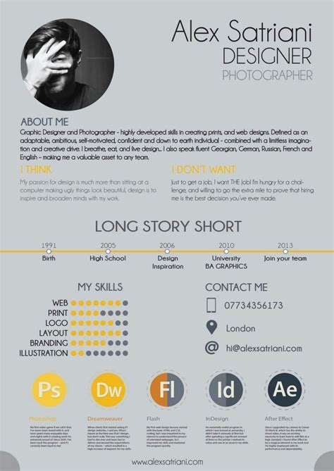 58 Infographic Resume Ideas For Examples Workresume Graphic Design