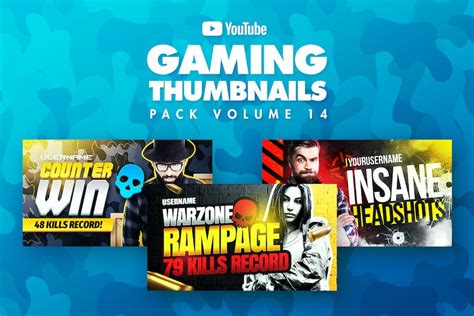 Gaming Youtube Thumbnails Pack 14 Graphic Templates Envato Elements