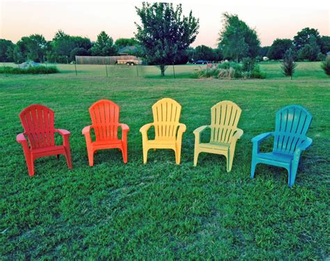 You'll have such a good time building one that you'll feel compelled to make a pair. Yellow Resin Adirondack Chairs - Best Paint for Furniture ...