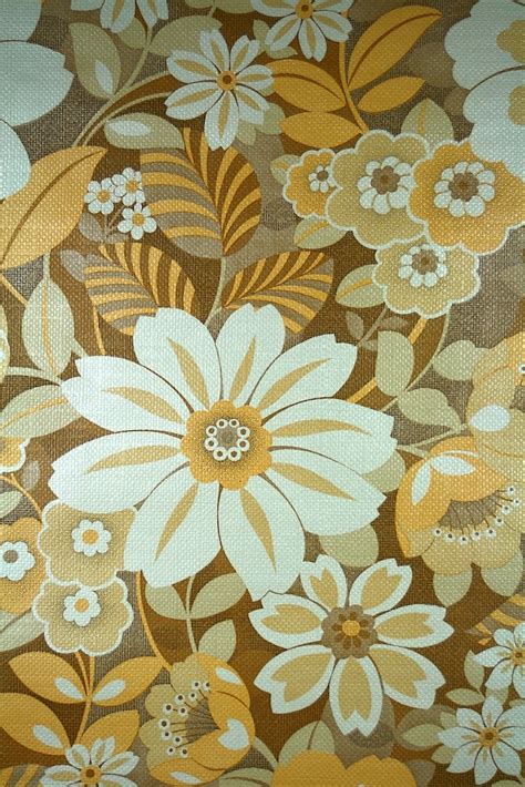 Free Download Vintage Floral Wallpaper Yellow Brown 683x1024 For Your