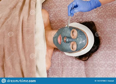 Beautician Applying Mask Stock Photo Image Of Cosmetologist 142157986