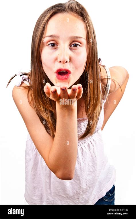 Portrait Of Cute Young Teenage Girl Stock Photo Alamy