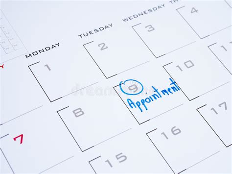 Appointment Calendar And Pen Stock Image Image Of Details Close