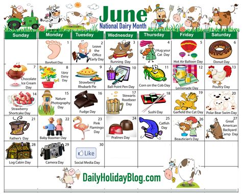 June Holidays Calendar Pinteres
