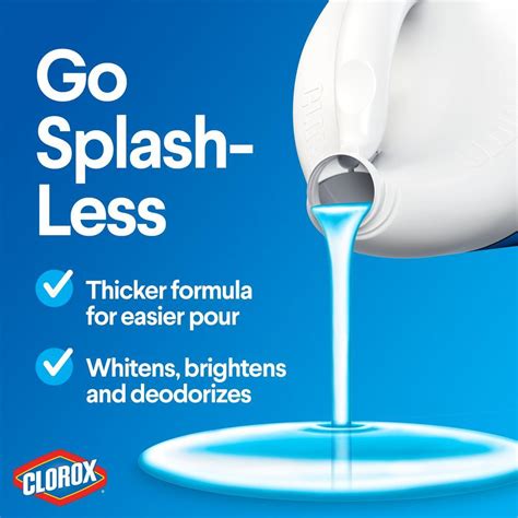 Clorox 55 Oz Concentrated Splash Less Regular Bleach Liquid Klatchit