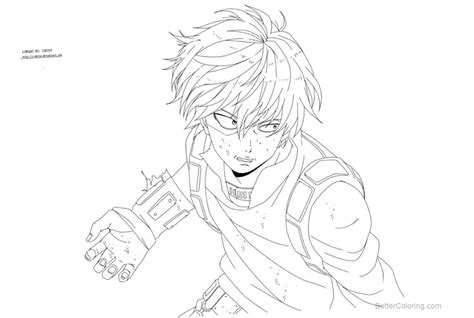 My Hero Academia Todoroki Coloring Pages Coloring Pages