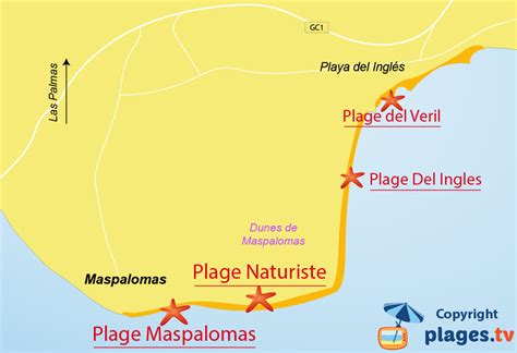 Plage Naturiste à Maspalomas Grande Canarie Canaries Espagne