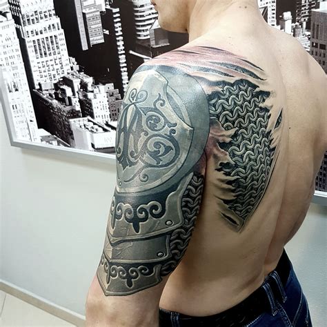 armor coverup tattoo by gollandetsart shoulder armor tattoo armor tattoo armour tattoo