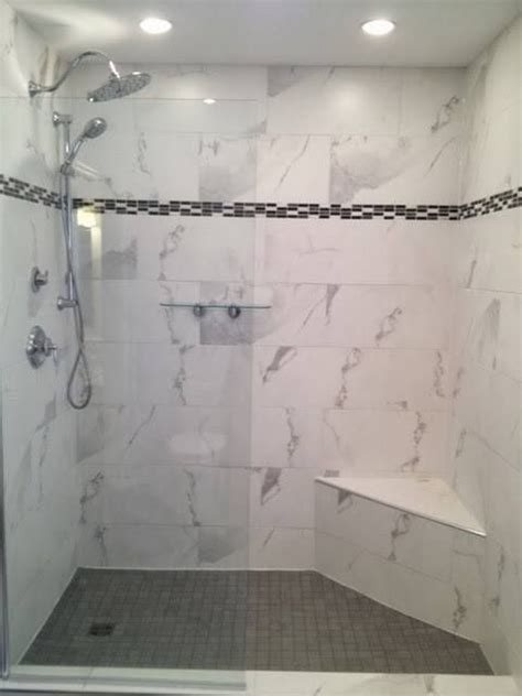 See more ideas about porcelain, porcelain tile, marble. Top Three Tile Trends - Durham Baths | Marble bathroom designs, Bathroom remodel master ...