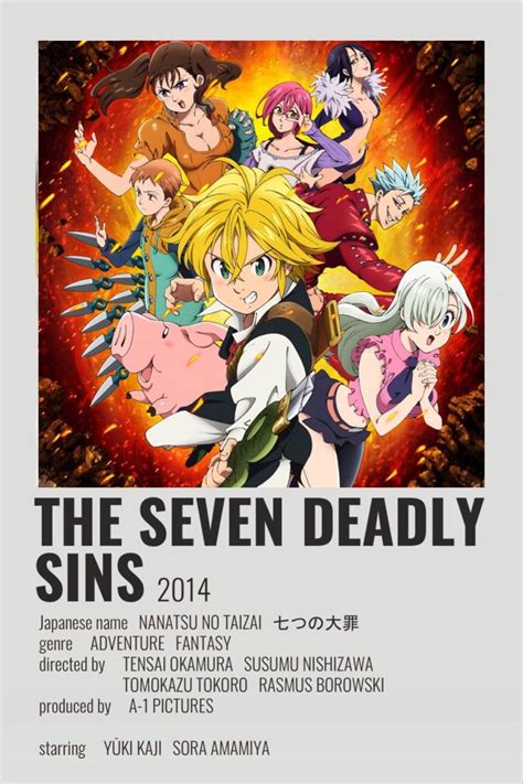 The Seven Deadly Sins Manga Anime Tv Show Poster Characters Group