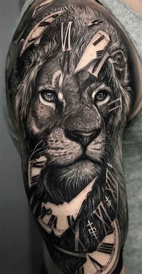 Lion Half Sleeve Badass Sleeve Tattoos Mens Lion Tattoo Lion Tattoo Meaning