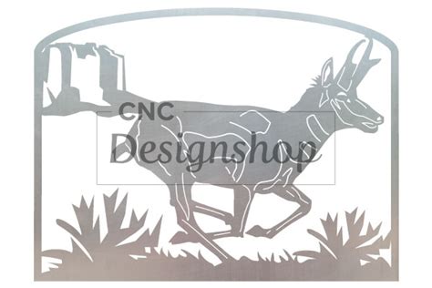Antelope Address Sign Art Dxf File For Cnc