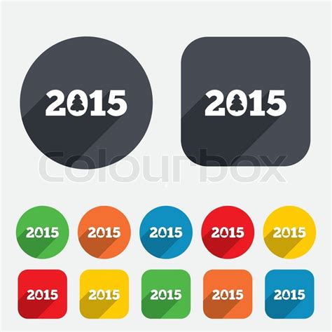 Happy New Year 2015 Sign Icon Stock Vector Colourbox