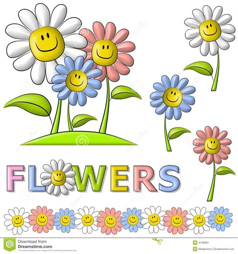 Spring Smiley Face Happy Flowers Happy Flowers Doodle Drawings Flowers