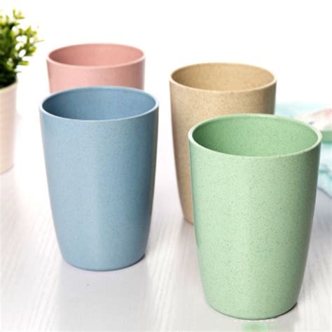 new natural plant wheat straw cup easy and safe for home kitchen hotel biodegradable unbreakable