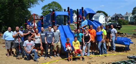 New Playground At Jj Round Assembled On Main Street In Wakefield