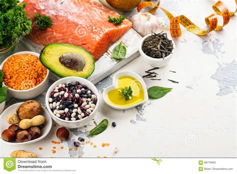Low Cholesterol Food Stock Photo Image Of Dietary Background 98776832
