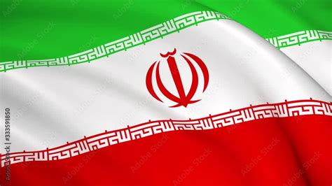 The National Flag Of Iran K Seamless Loop Animation Of The Iranian Flag Highly Detailed