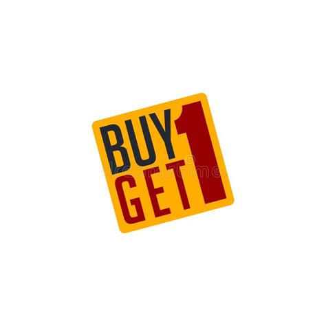 Buy One Get Free Promotion Sign Label Stock Vector Illustration Of