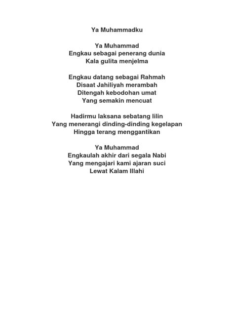 puisi untuk nabi muhammad